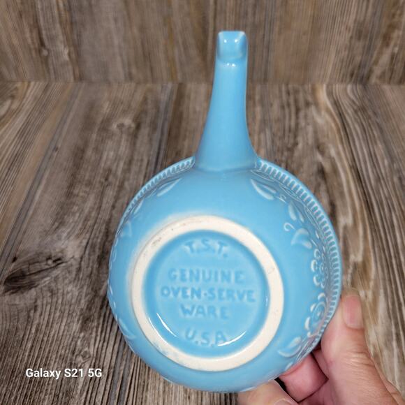 Vintage TST Turquoise Oven Serve Oval & French Casserole Dishes - Picture 7 of 9